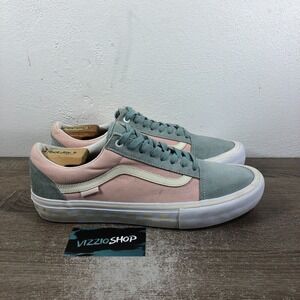 Vans Old Skool Pro Pastel Blue Pink Skate Sneakers Men's 10.5 500714